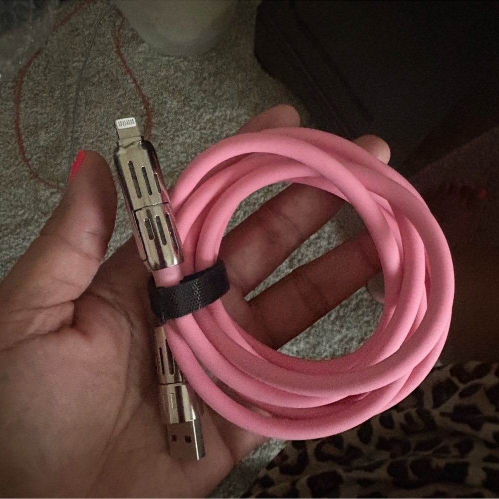 TikTok Pink 6.6FT 4-in-1 USB-C Cable